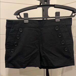 Black Button-Detail Women's Shorts